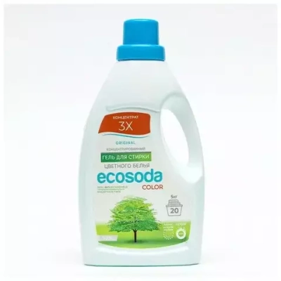 EcoSoda Гель для стирки цветного белья 950мл*16