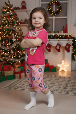 Пижама детская бриджи и футболка из хлопка