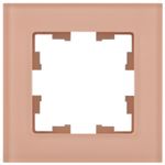BRITE Рамка 1-местная РУ-1-2-БрП стекло персиковый матовый IEK