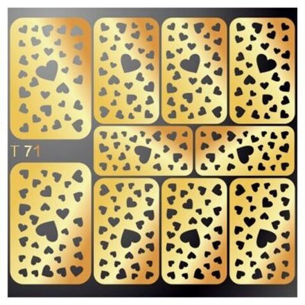 IRISK Трафарет для дизайна ногтей №71, серебро