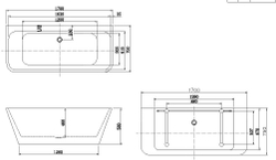 Акриловая ванна Aquanet Family Perfect 170x75 13775-GW