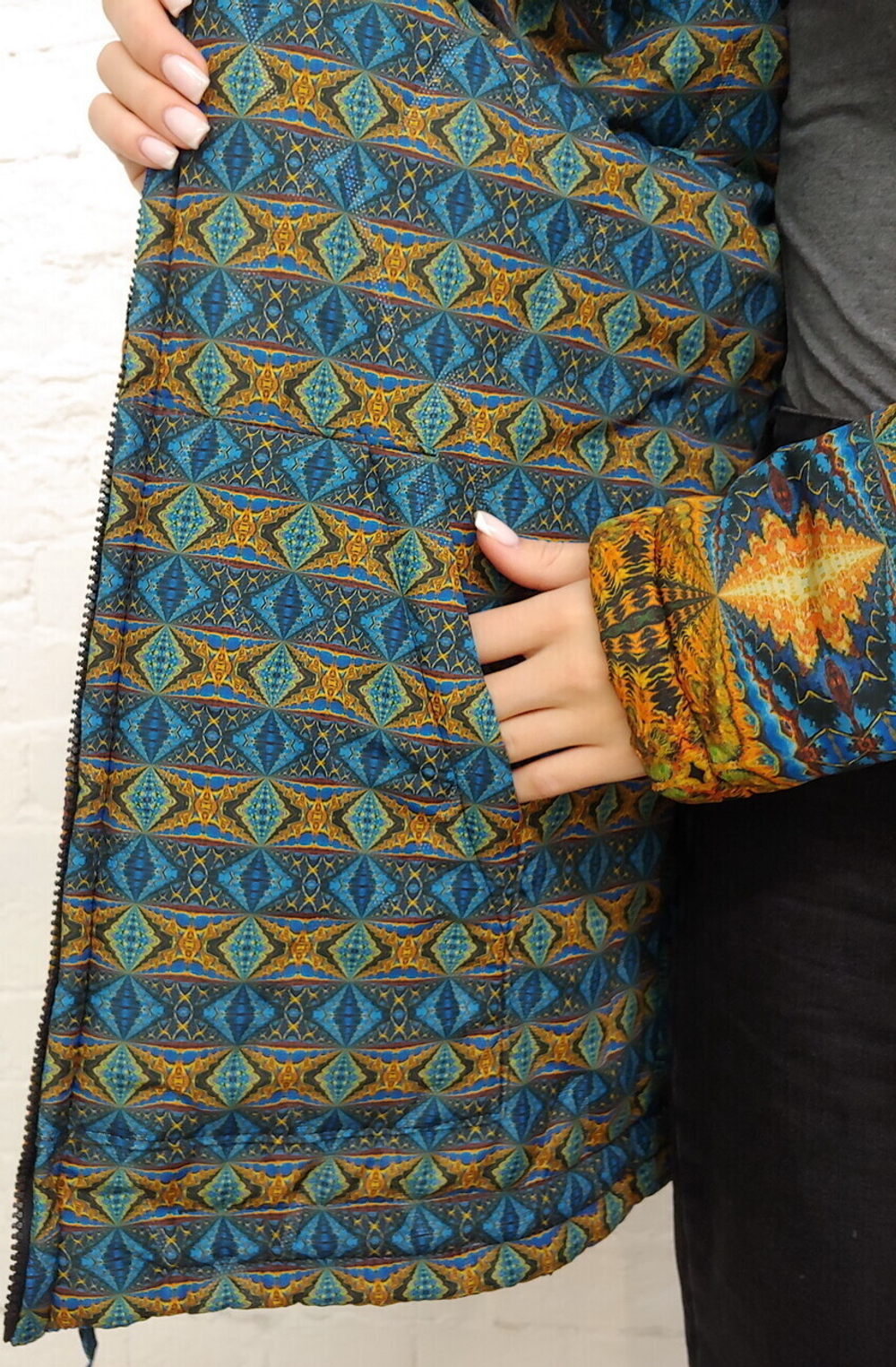 Двусторонняя куртка "Подсолнухи", по мотивам картины Ван Гога "Подсолнухи (F452)"