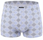 Мужские трусы-боксеры с ромбовидным принтом (Размер: XL) (Цвет: нежно-голубой)