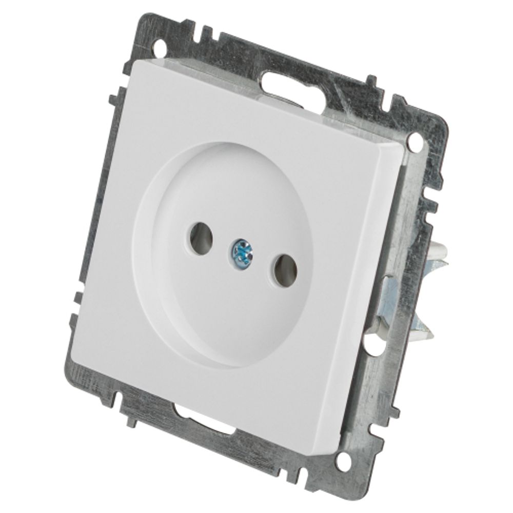 Розетка Intro Accent 6-201-01 2Р 16А-250В IP20 СУ AL/CU белый