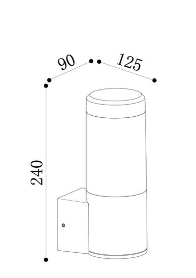 Настенный светильник (бра) Outdoor O590WL-L8B4K
