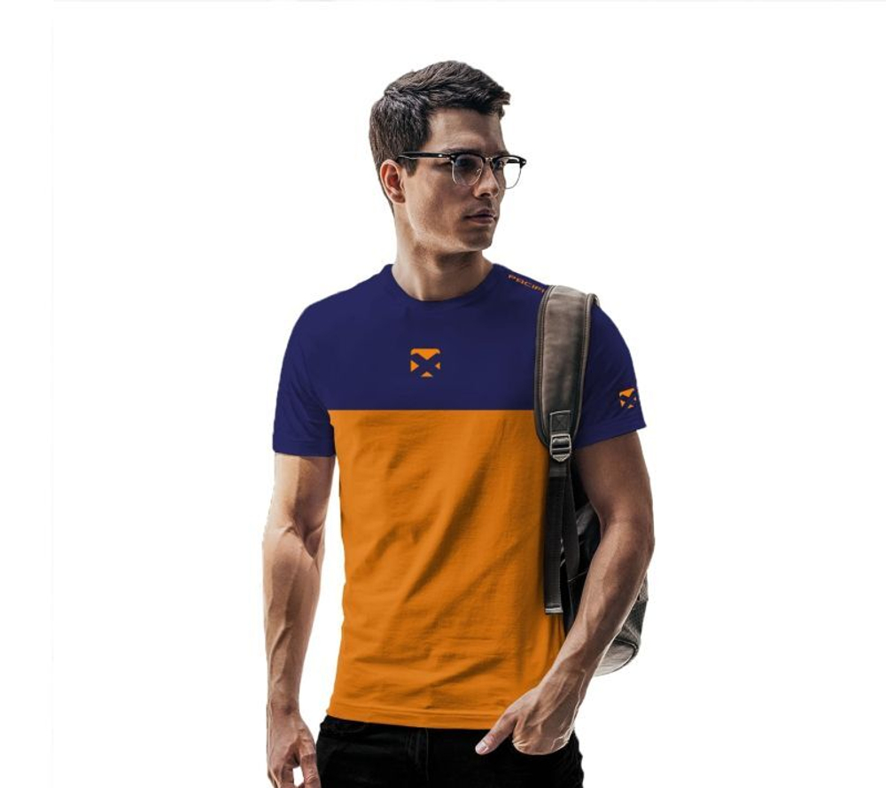 Мужская теннисная футболка Pacific Break - navy/orange