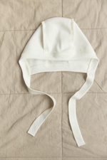 Комплект на выписку Зайки с розовыми ушками (светлая пудра)/(конверт+слип+чепчик)