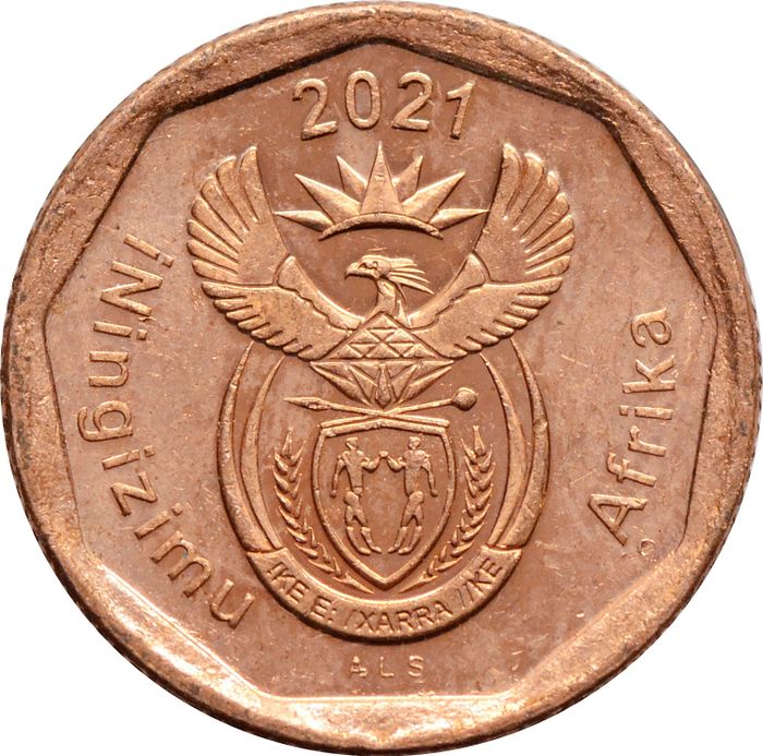 10 центов 2021 ЮАР XF-AU
