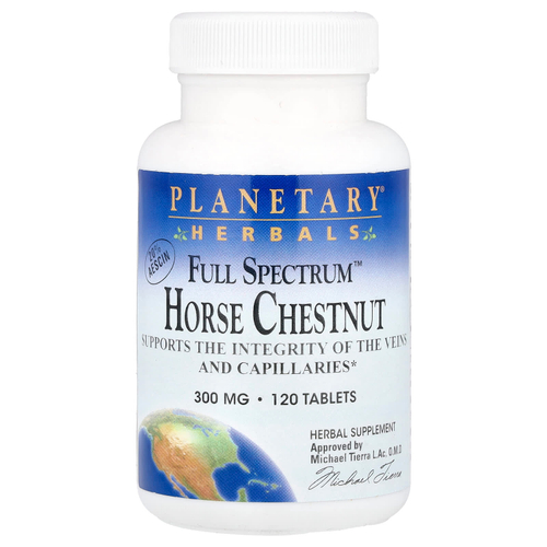Planetary Herbals, Конский каштан Full Spectrum ™, 120 таблеток