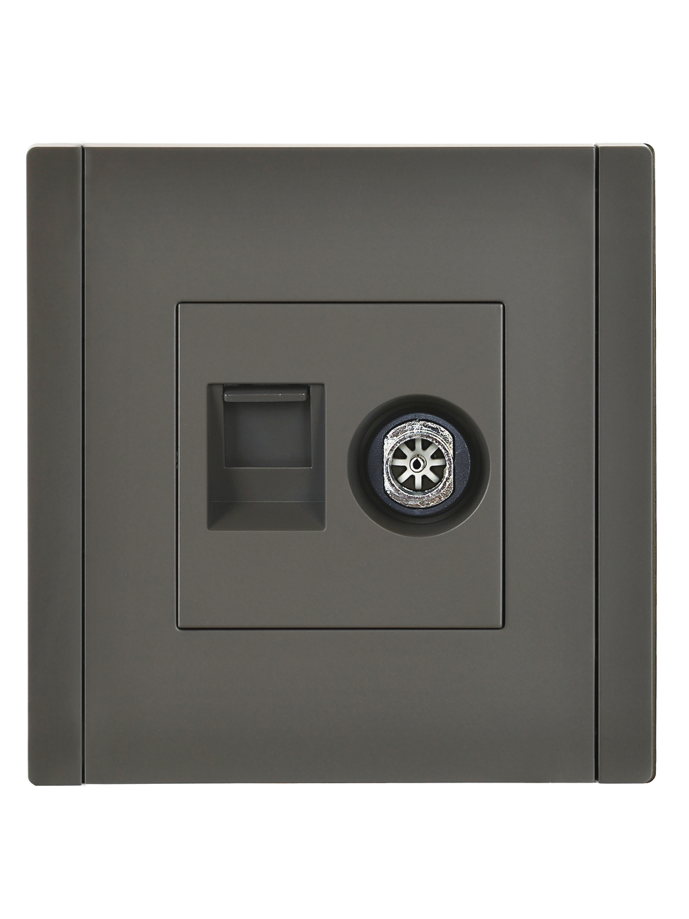 FORTE&PIANO Розетка двойная TV+RJ45 кат.5E FP336 серый IEK