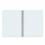 Тетрадь А4, 120 л., BRAUBERG, гребень, клетка, обложка твердая, "Office", 404073