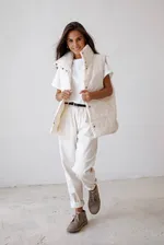 Жилет ko-ko-ko женский утеплённый айвори