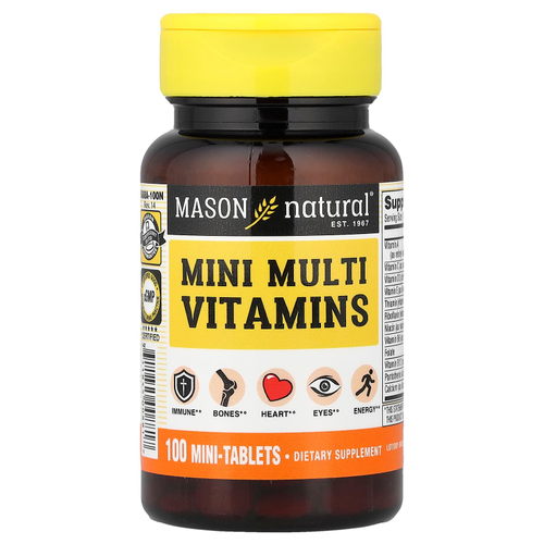 Mason Natural, мультивитамины, 100 мини-таблеток