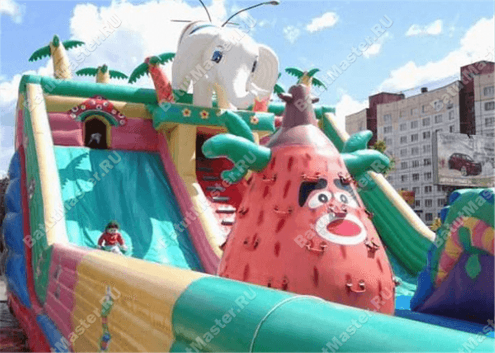 Коммерческий надувной батут "Сафари парк" 14*6*7 м