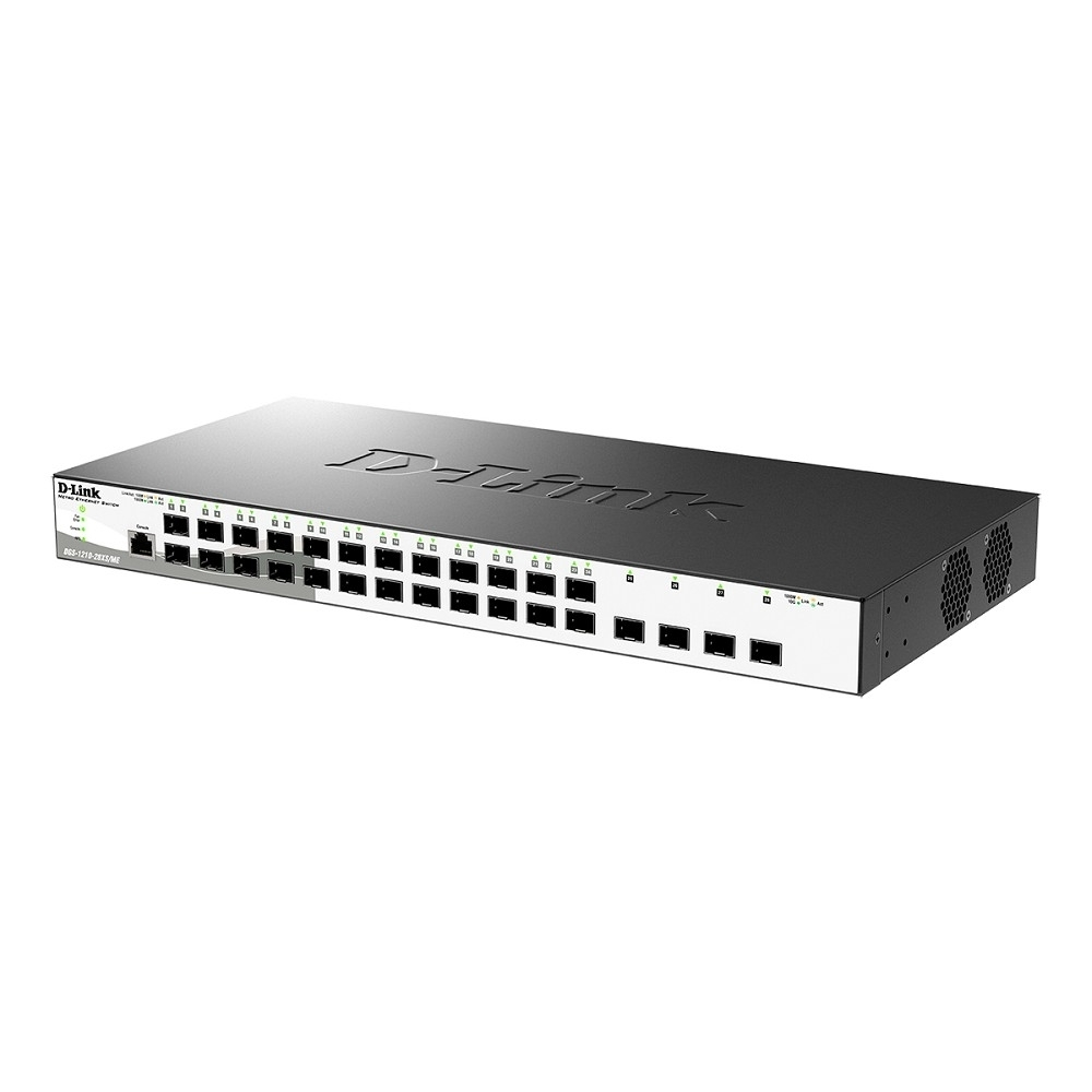 Коммутатор D-Link DGS-1210-28XS / ME / B2A Управляемый L2 коммутатор с 24 портами 100 / 1000Base-X SFP и 4 портами 10GBase-X SFP+