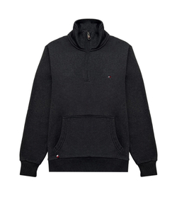Свитшот Tommy Hilfiger Flag Logo Quater-Zip Grey Heather
