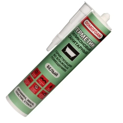 Герметик санитарный силиконовый для ванной 260мл DOMOFOAM, белый