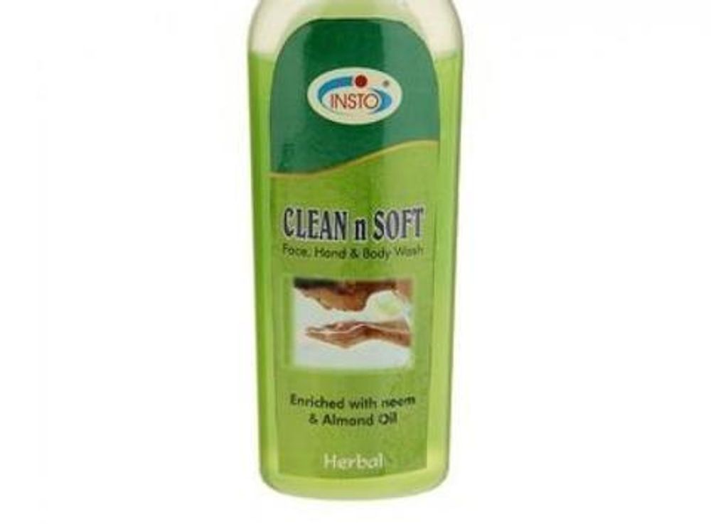 Гель для умывания Insto Clean n Soft, Инсто, Ним и Миндальное масло, мягкое очищение 100мл.