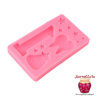 Молд силиконовый "Молочный зуб", 10,3*6,5*1,1 см