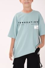 Фуфайка (футболка) для мальчика Леон-1 Виотекс ПЫЛЬНО-ГОЛУБОЙ