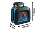 Линейный лазерный нивелир BOSCH GLL 2-20 G 0601065001