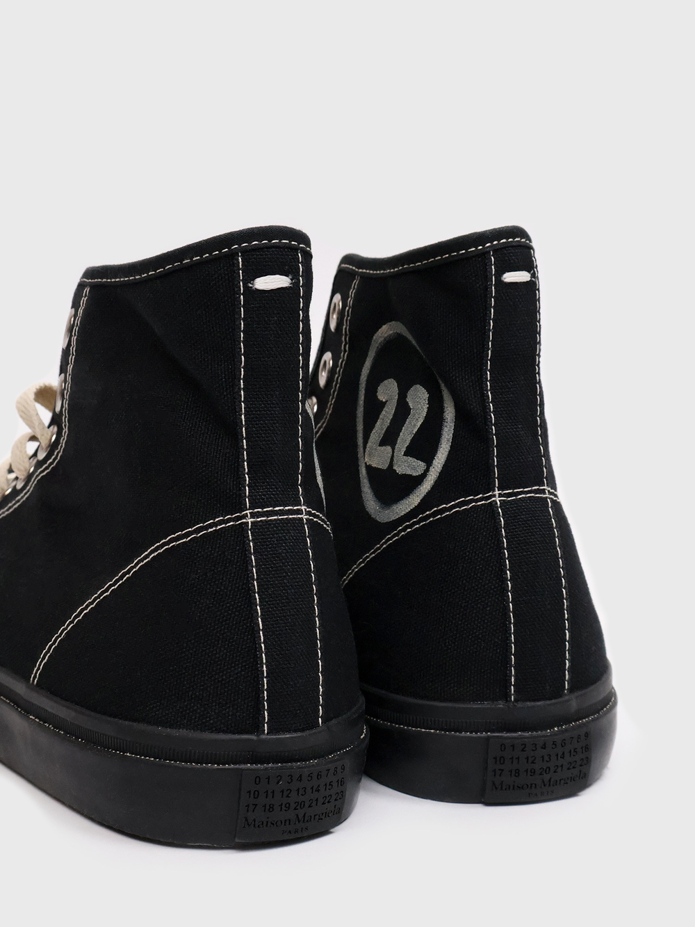Кеды Maison Margiela Tabi Canvas High Top Black