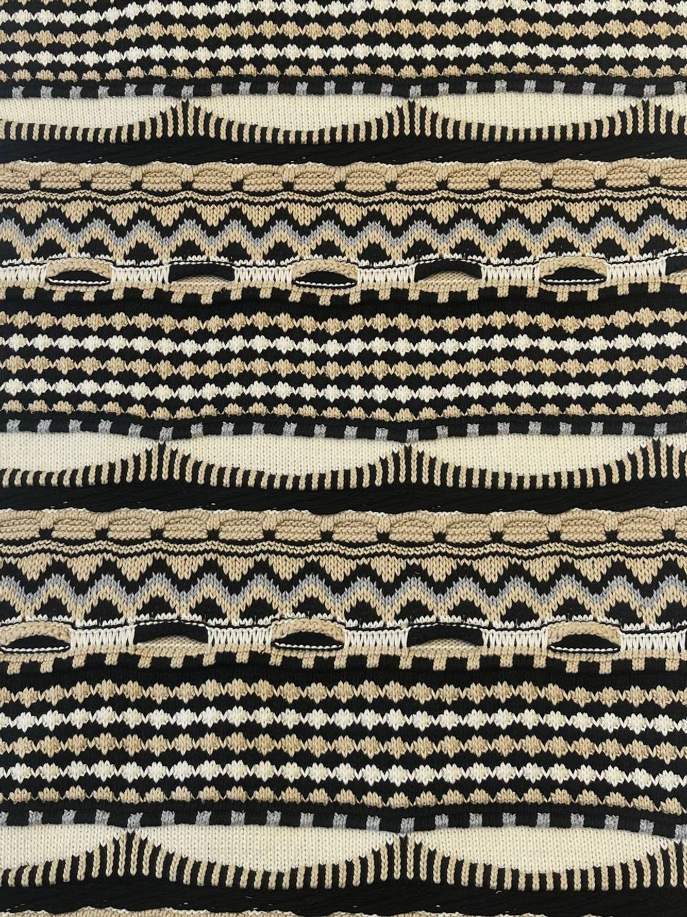Трикотаж хлопковый Missoni в разноцветную абстрактную полоску (в.2)