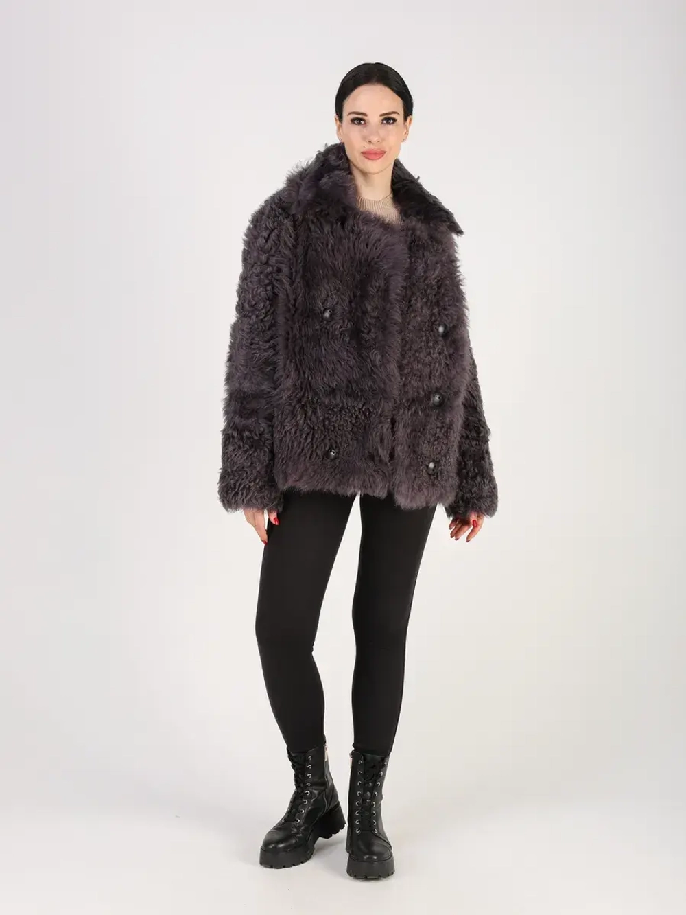 Дубленка зимняя шуба натуральная короткая