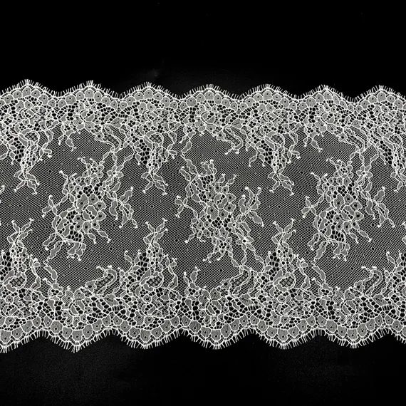 Кружево реснички белое (22*300 см)