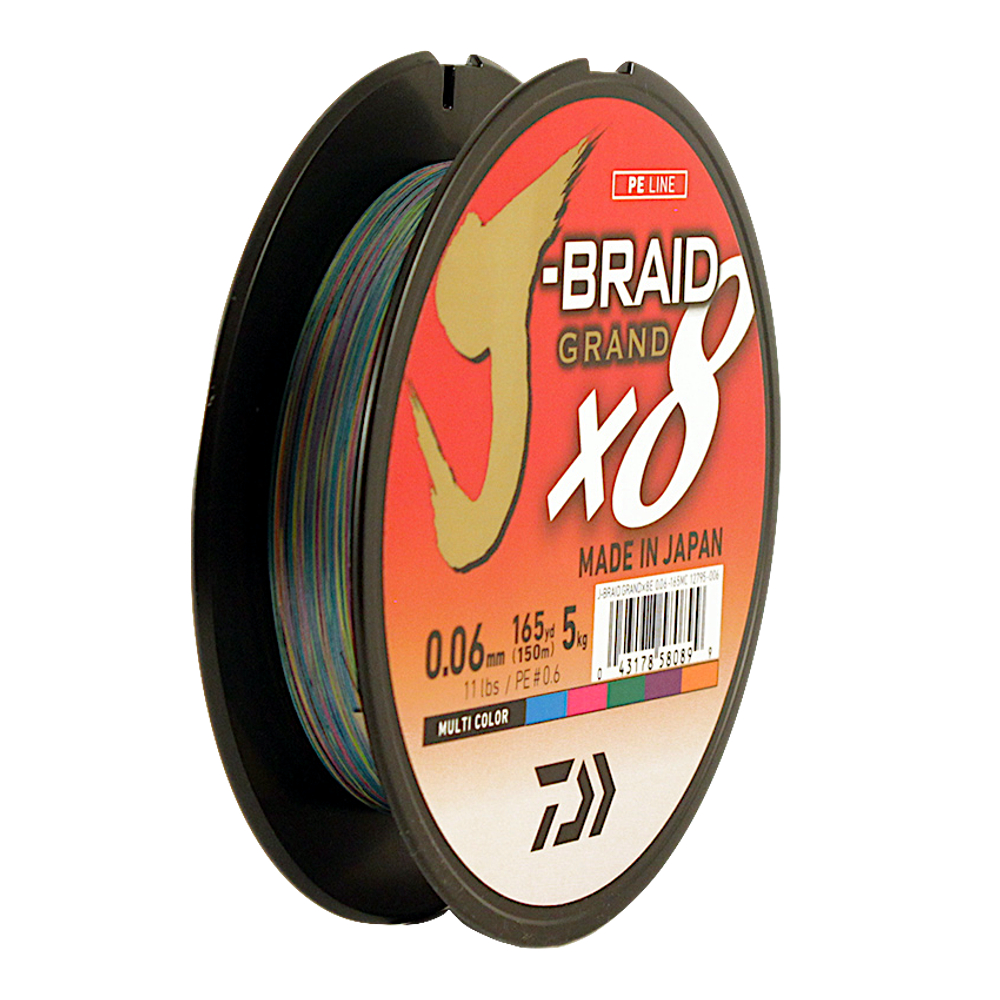 Шнур Daiwa J-Braid Grand X8 150м 0.06мм 5.0кг Multicollor 1шт 11lb 12795-006 / 0069583