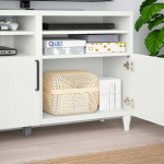 Тумба под ТВ - IKEA BESTÅ/BESTA/БЕСТО ИКЕА, 76х42х120 см, белый/бежевый
