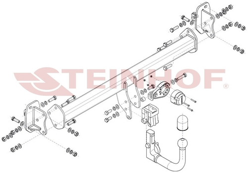 Фаркоп на Mercedes EQC N293, в т (паспорт и сертификат в комплекте)(без электрики) Steinhof.M-183
