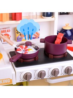 Игровой набор кухня Весёлый поварёнок с паром, 108 предметов (889-369)