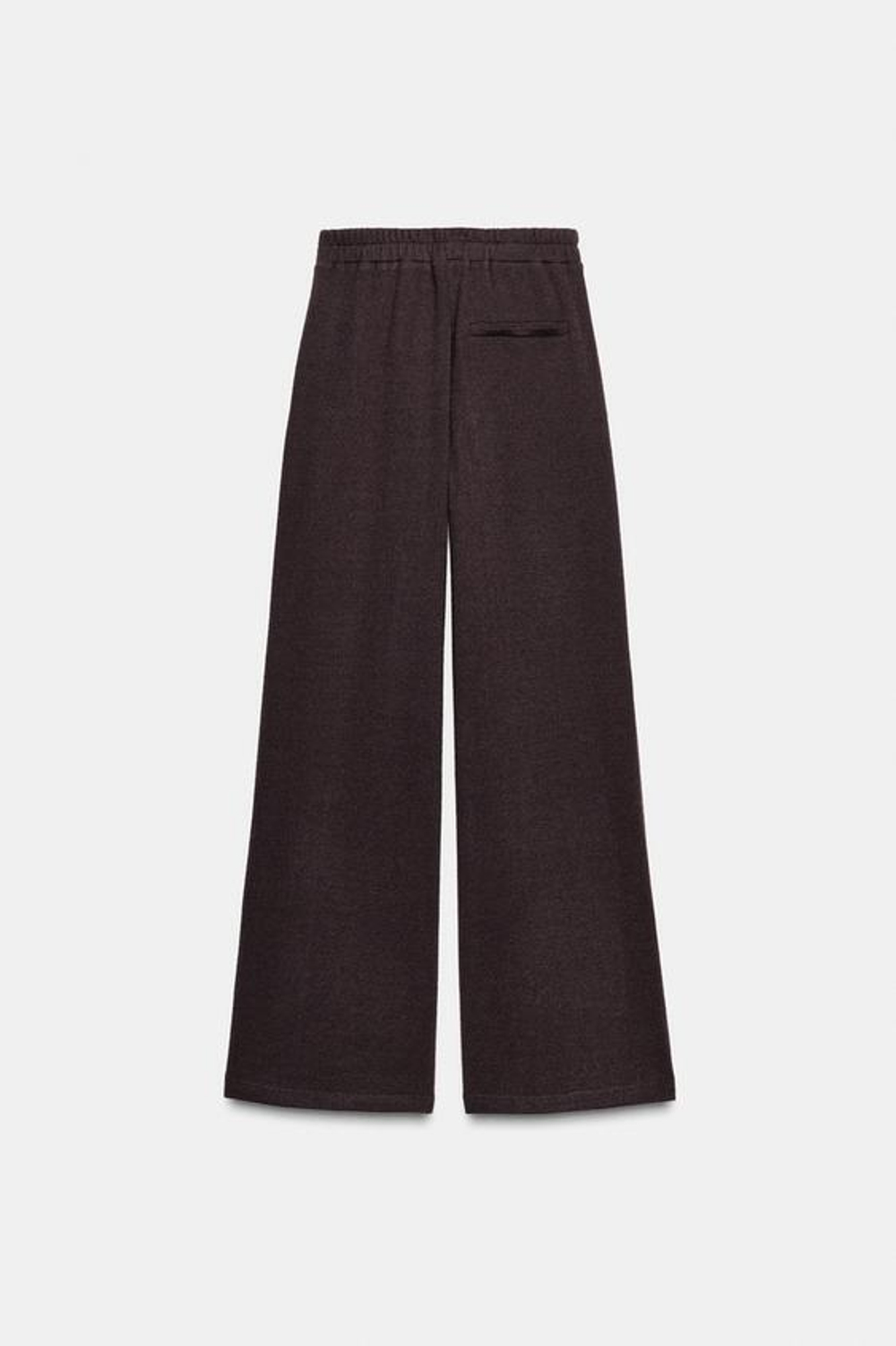 ZARA ШИРОКИЕ БРЮКИ ИЗ МЯГКОЙ ТКАНИ, ШОКОЛАДНЫЙ