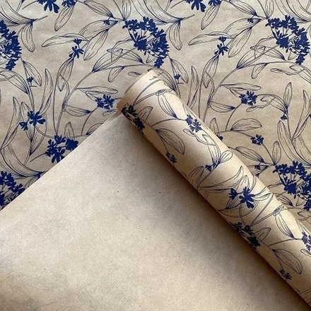 Рулон Крафт "Цветы" 70см*10м