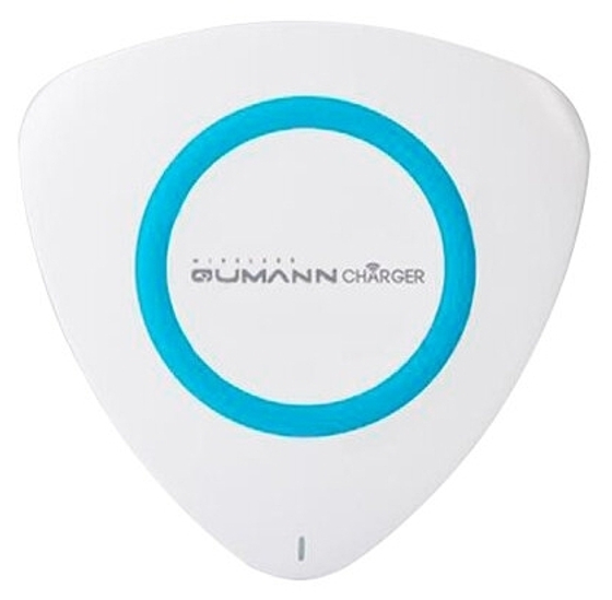 Qumann QWC-01 Wireless Delta Qi Charger White/Blue ring 50514 Беспроводное зарядное устройство