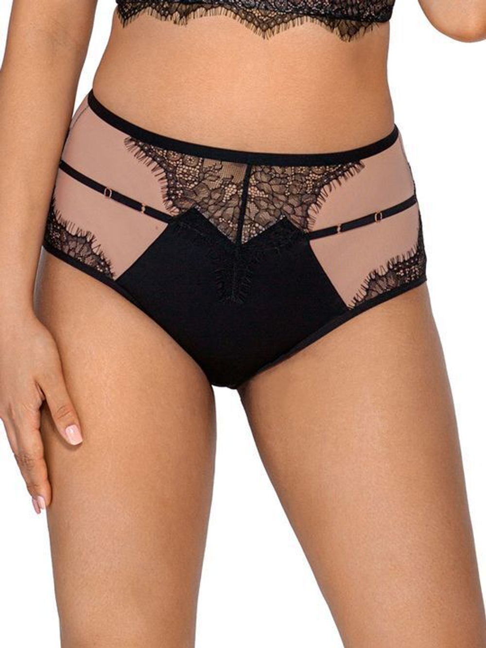 Трусы-слип с высокой линией талии (Размер: XXL) (Цвет: черный)