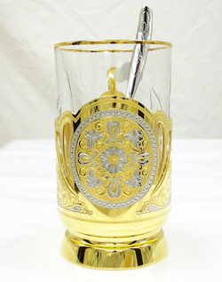 Подстаканник позолоченный "Узор"