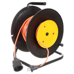 Удлинитель на катушке, 1 гн, 25 м, 2х0.75 мм2, б/з, пластик, Jett