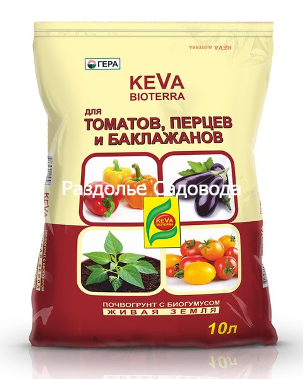 Грунт Томаты и перцы KEVA BIOTERRA 10л (с биогумусом.) Гера
