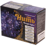 Гирлянда для дома «Bright light» 9,5м 100 ламп LED прозрач.пров.,8 реж, IP-20, Фиолетовый (возможность соединения)