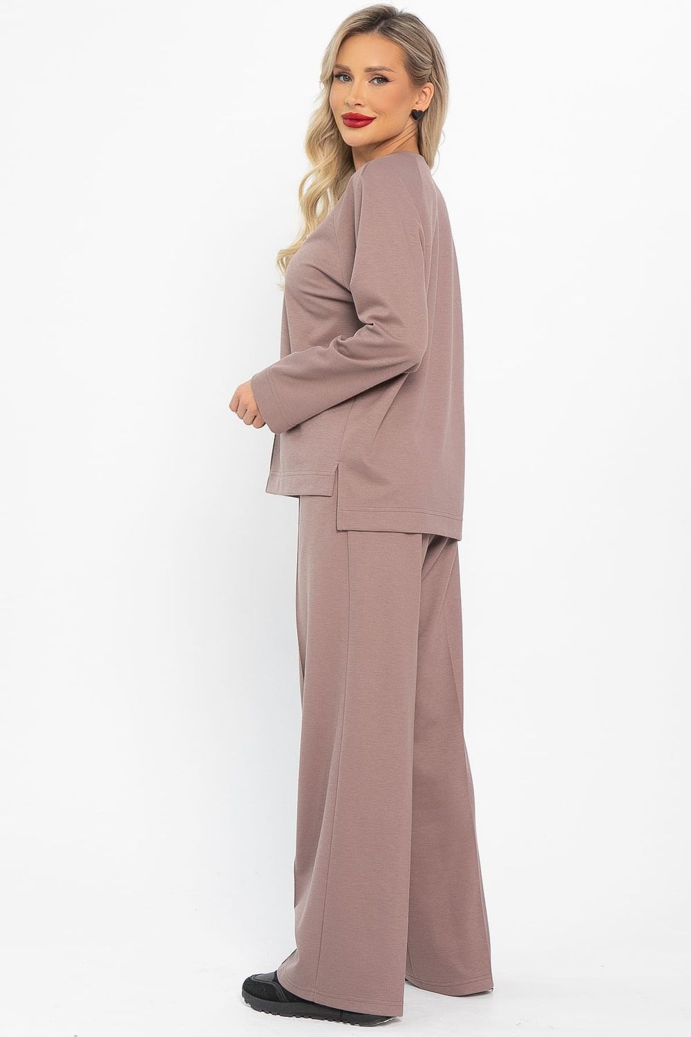 Костюм трикотажный Осенний комфорт (коричневый) К14680-30М LT Collection