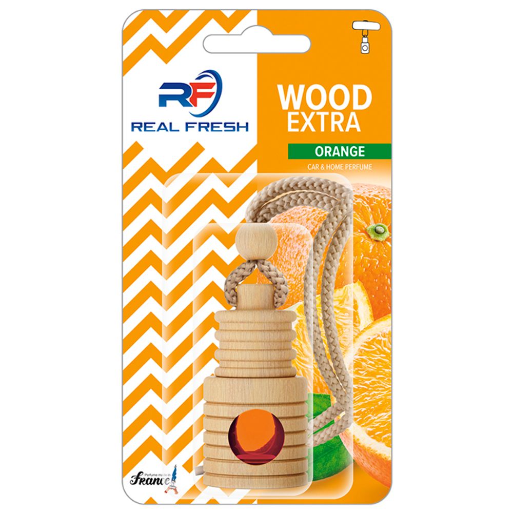 АРОМАТИЗАТОР С ПОДВЕСКОЙ &quot;REAL FRESH&quot; EXTRA WOOD ORANGE 5ML