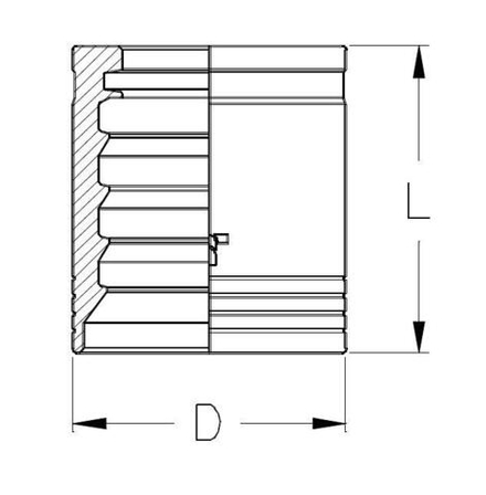 Муфта DN 25 4SP/4SH/3SPC с зачисткой TIEFFE