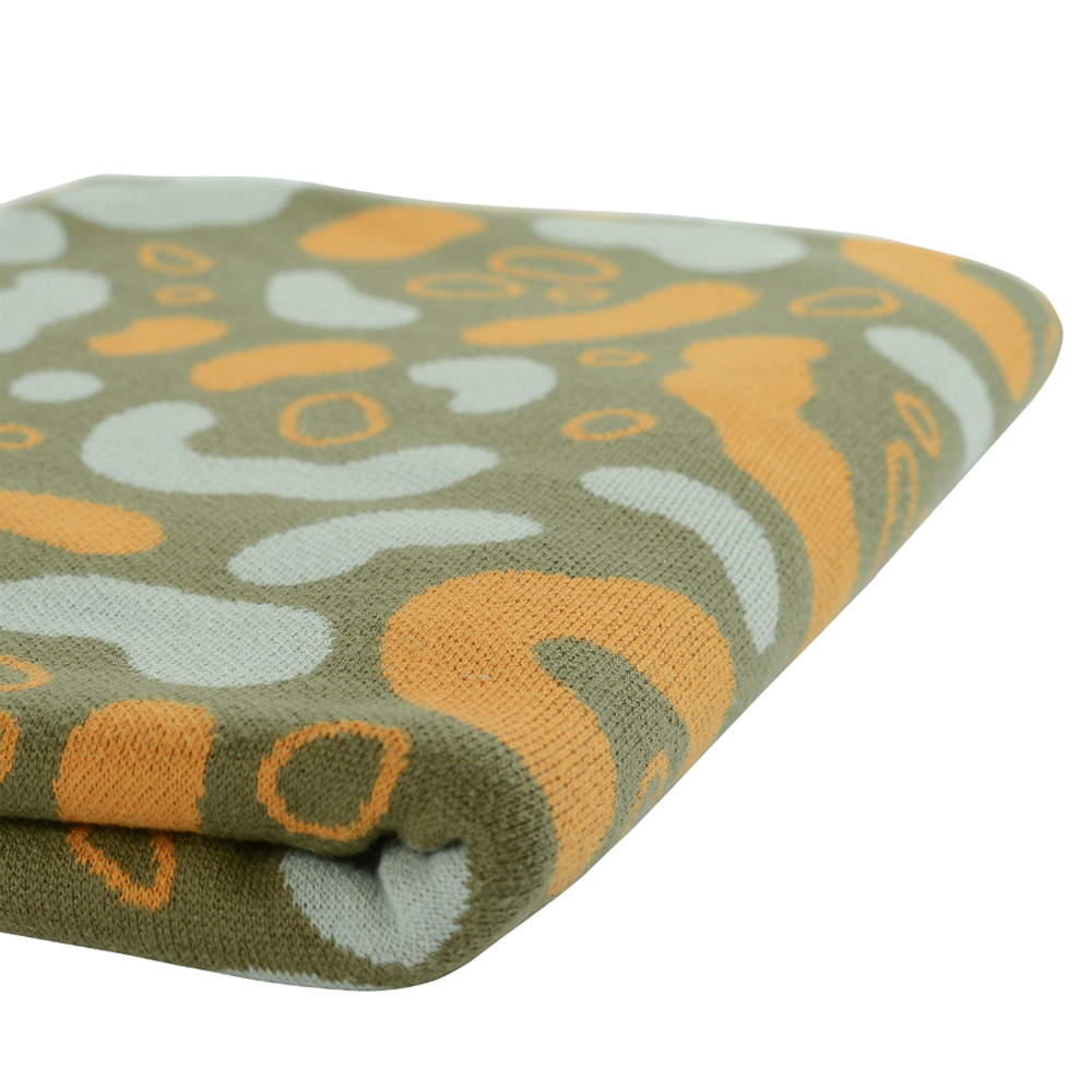 Плед вязаный с авторским принтом animal spots из коллекции wild, 130х180 см