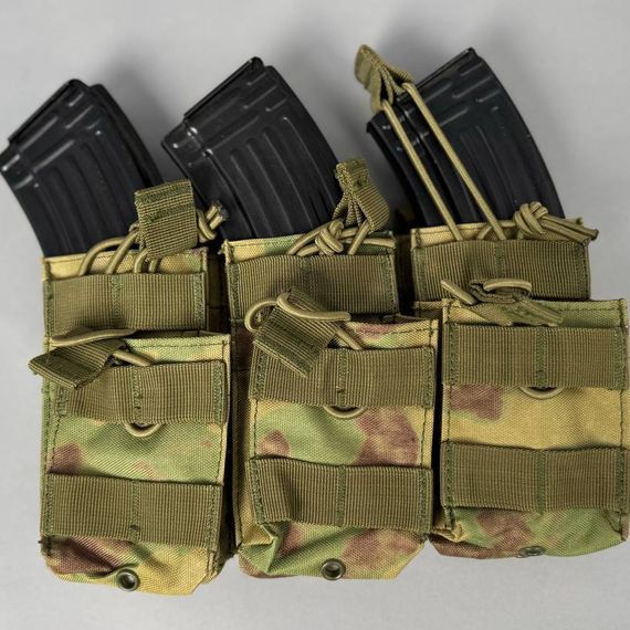 Подсумок открытый для магазинов АК, АК 74, АКМ, с креплением Molle, мох