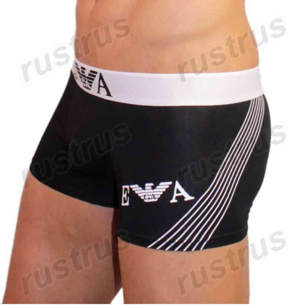 Мужские трусы боксеры черные Emporio Armani