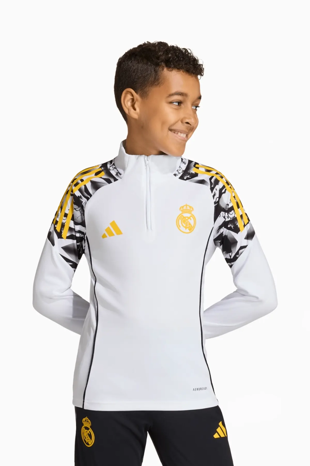 Кофта adidas Real Madrid x Marvel 25/26 Training Competition Junior - черный