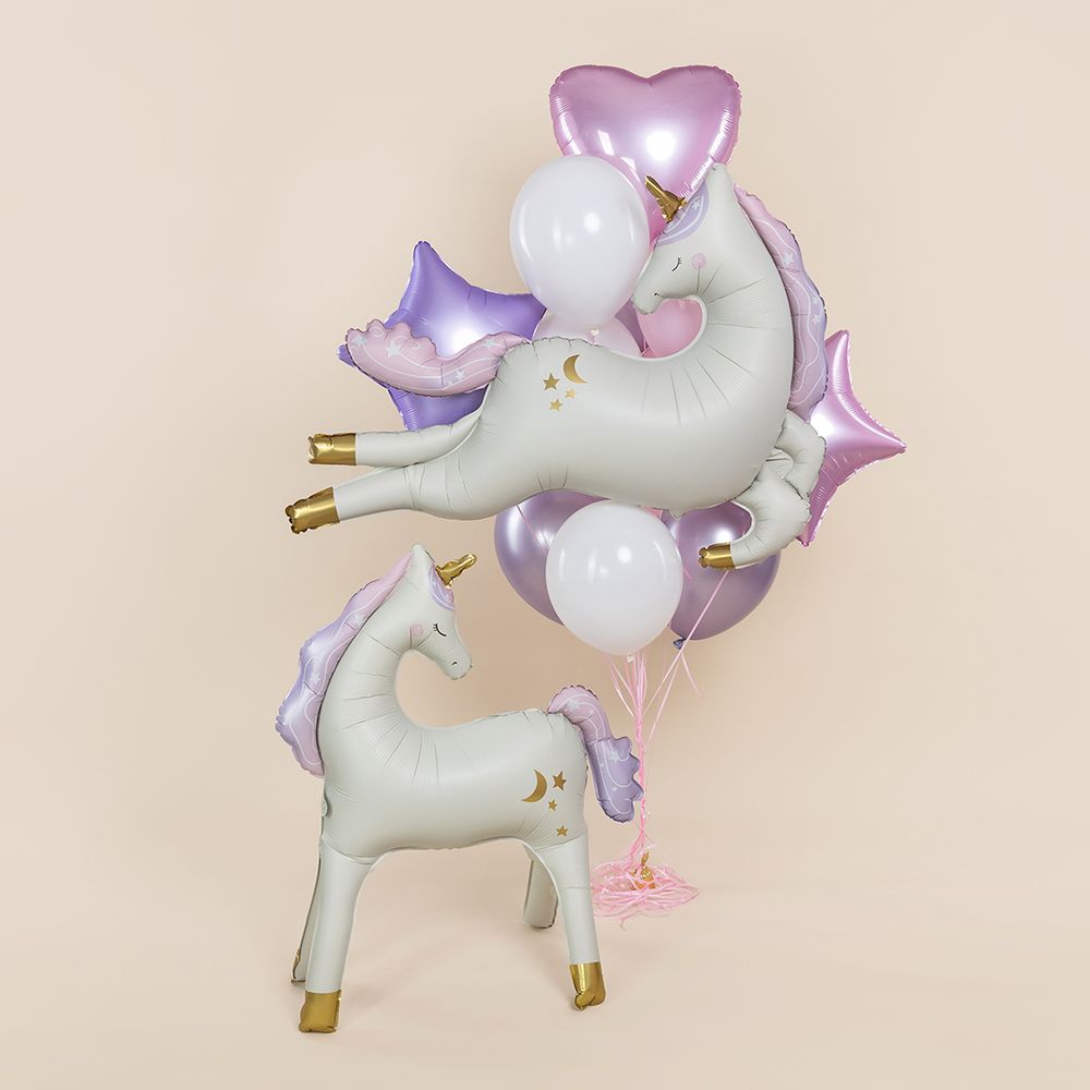 Шар 3D (38''/97 см) Фигура, Нежный единорог, Сатин, 1 шт. в уп.