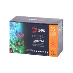 ENIN-3Z ЭРА Гирлянда LED Нить Цветы 3 м мультиколор, 220V, IP20 | Гирлянды